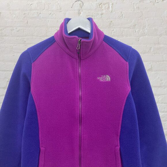 The North Face FlashDry Fleece Jacket Size S/P Full Zip Purple Pink Colorblock - Picture 4 of 16